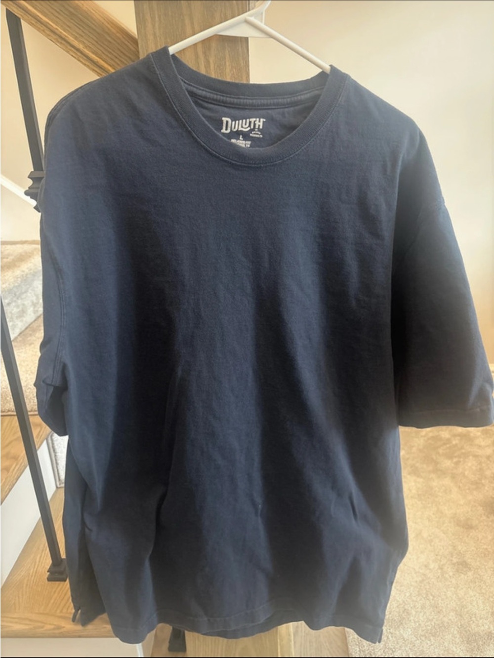 Duluth Trading Co Navy Short Sleeve Crew T-Shirt
